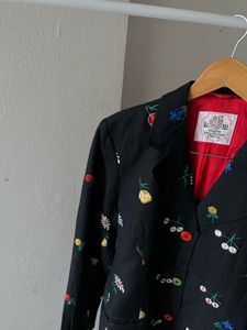 Fairy FLORAL Hand EMBROIDERED Vintage  Blazer