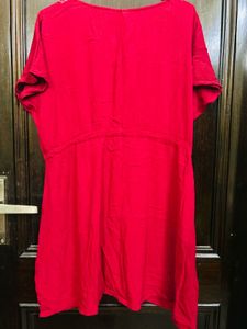 Red Embroidered Top