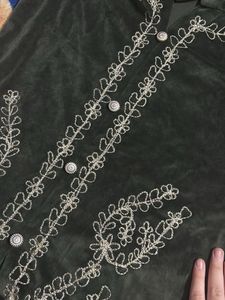 Embroidered Velvet coord set