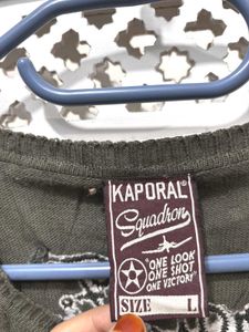 🎁Buy1 Get1 Free Kapital5 Olive Green Longsleeve C