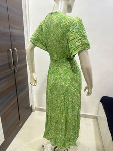 Green Floral Midi Dress