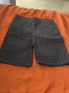 Grid Pattern Shorts For Boys Age 9-10