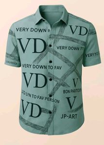 Abstract Print Button-Down Shirt