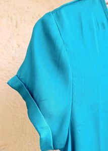 Splash Aqua Satin Top