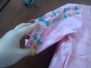 Pink Embroidered Kurta Set