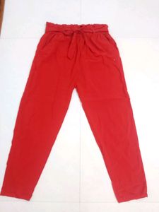 Women Red and musturd Yellow  Trousers