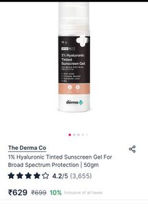 The Derma Co. 1% Hyaluronic Tinted Sunscreen Gel
