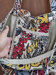 Comic Print Tote Bag