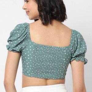 green summer-y Crop Top