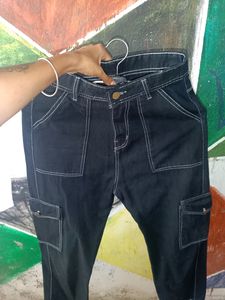 Denim Cargo Jeans