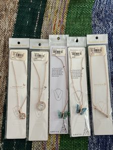 Rose Gold Stainless Steel Necklace Set