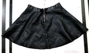Leather Black Skirt For Girls