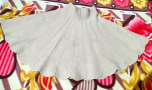 Tan Woolen Stretchable Skirt
