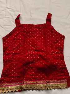 Red Ethnic Girls Clothing Set