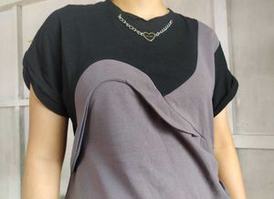 Stylish Two-Tone Dress