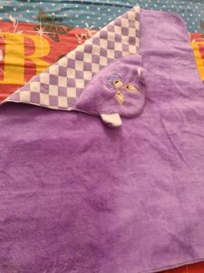 New Baby Blanket With Attached Cap