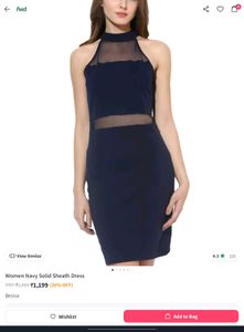 Myntra Blue Bodycon Dress 👗