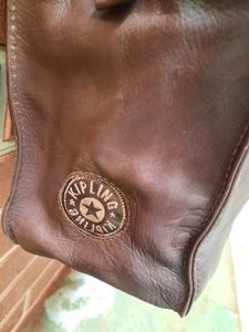Kipling Brown Leather Shoulder Bag