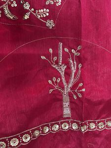 Elegant Lavender Organza Saree