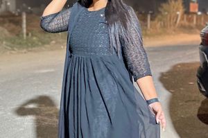 Elegant Black Anarkali Dress
