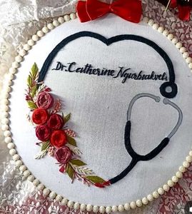 Hand Embroidered Profession Hoop
