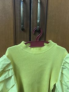 Chic Yellow Puff Sleeve Top