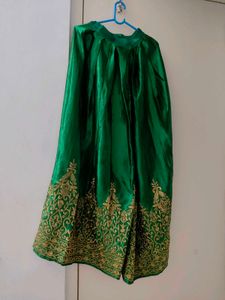 Green &amp; Golden Ethnic long Skirt