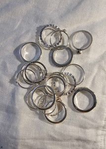 Silver plated Pinteresty rings