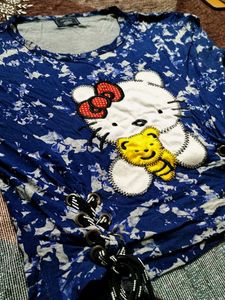 Cute Hello Kitty Print crop top