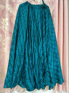 Teal Plaid Maxi Skirt