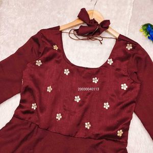 Elegant Embroidered Long Sleeve Dress