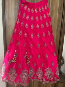 Handmade Embroidery- Hot Pink Lehenga Choli Set