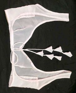 sheer backless blouse (all size colour avail)