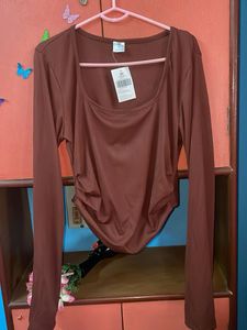 Streetstyle Brown Long Sleeve Brand New Top