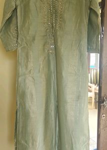 Teal Green Embroidery Kurta Dupatta Set