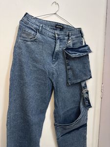 Unique Denim Jeans with Pocket Detail