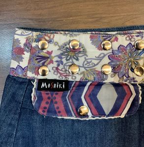 Short Wrap Denim Skirt