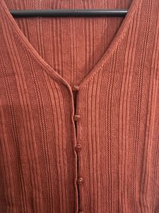 Rust Top &amp; Tie-Waist Pants Set