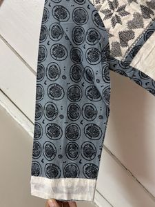 Grey And White Designer Kurti