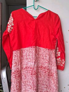 Red Embroidery Dress