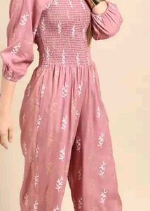 Anouk Women Mauve Floral Printed Jumpsuit