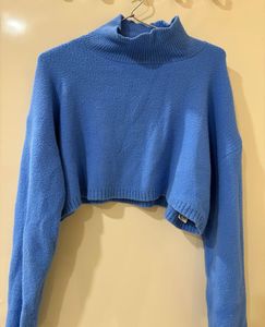 Blue Cropped Sweater