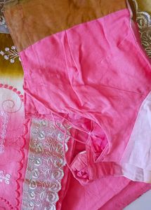 THREE SHADE UNIQUE COTTON SAREE + FREE GIFT