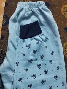 Baby Blue Patterned Pajama Pants
