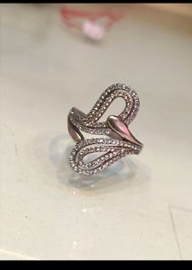 Beautiful Rose Gold Polish Pure Silver 925 Ring