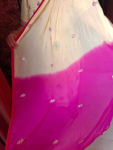 Cream And Hot Pink Color