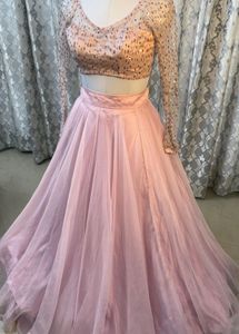 Pink Sequin Lehenga Choli