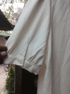 White Puff Sleeve Button Down