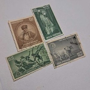 1950s Vintage 4 stamps