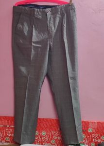 Grey Semi Formal Cotton Pants